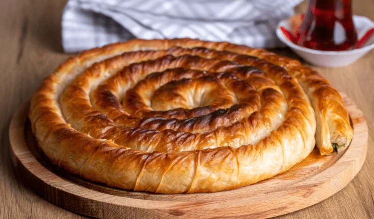 traditional Turkish pastry standing whole