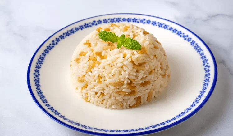 one serving of traditional Turkish rice pilaf