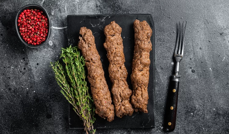 traditional kebab on a skewer
