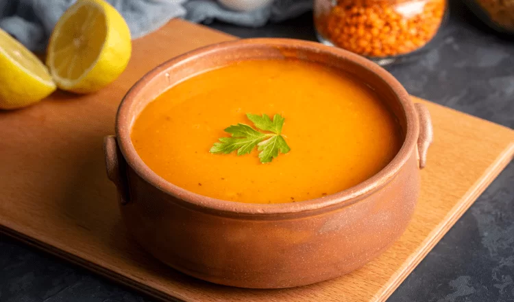 An image of lentil soup in a bowl