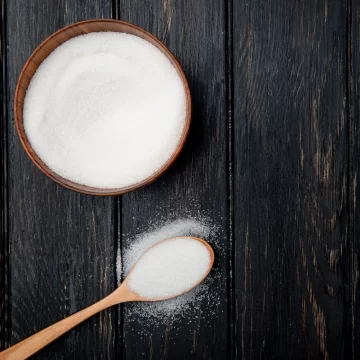 a bowl of granulated sugar